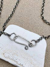 Load image into Gallery viewer, Custom Sterling Silver Grey Beach Rock Pendant W/ Chain Handmade Clasp