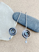 Load image into Gallery viewer, Sterling Silver Circle In Circle Earrings