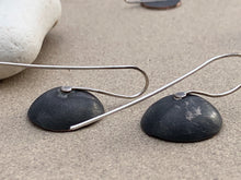 Load image into Gallery viewer, Copper Domed & Stamped Earrings w Sterling Dots
