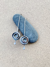 Load image into Gallery viewer, Sterling Silver Circle In Circle Earrings