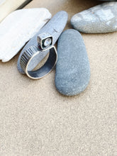 Load image into Gallery viewer, Sterling Silver Adjustable Circle In Square Ring