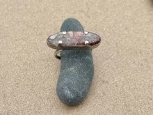 Load image into Gallery viewer, Sterling Silver Oval Quartz Ring Repurposed Vtg Men's Tie Clip