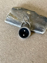 Load image into Gallery viewer, Sterling Silver Vtg Typewriter Colon Key Charm on Black Rubber Cord