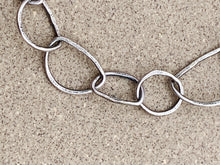 Load image into Gallery viewer, Sterling Silver Half Moon Link Chain Bracelet w Yellow Sea Glass Charm