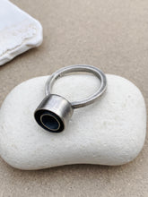 Load image into Gallery viewer, Sterling Silver High Circle In Circle Oxidized Ring