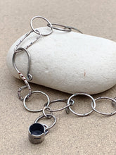 Load image into Gallery viewer, Sterling Silver Round Circle Link Chain Bracelet w/ Sterling Charm