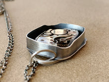 Load image into Gallery viewer, Custom Sterling Silver Steampunk Movement Pendant / Chain