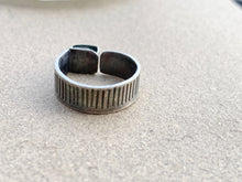 Load image into Gallery viewer, Sterling Silver Adjustable Circle In Square Ring