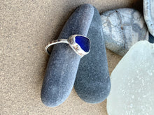 Load image into Gallery viewer, Custom Sterling Silver & Cobalt Blue Sea Glass Ring