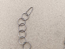 Load image into Gallery viewer, Sterling Silver Round Circle Link Chain Bracelet w/ Sterling Charm