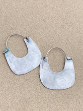 Load image into Gallery viewer, Sterling Silver Tribal Stamped Hoop Earrings