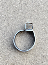 Load image into Gallery viewer, Sterling Silver Adjustable Circle In Square Ring