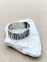 Load image into Gallery viewer, Sterling Silver Stamped Lines & Small Circles