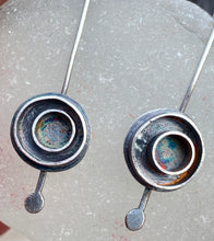 Load image into Gallery viewer, Sterling Silver Circle In Circle Earrings
