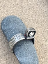 Load image into Gallery viewer, Sterling Silver Adjustable Circle In Square Ring