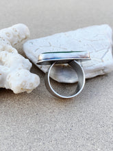 Load image into Gallery viewer, Custom Sterling Silver & Green Sea Glass Ring