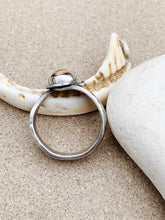 Load image into Gallery viewer, Hammered Sterling Silver Ring w/ Brown Agate