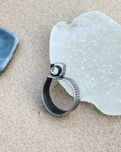 Load image into Gallery viewer, Sterling Silver Adjustable Circle In Square Ring