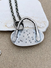 Load image into Gallery viewer, Custom Sterling Silver Grey Beach Rock Pendant W/ Chain Handmade Clasp