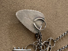 Load image into Gallery viewer, Sterling Silver Amethyst Heart Pendant w/ Sterling Charms and Rollo Chain