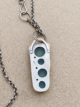 Load image into Gallery viewer, Sterling Silver Pendant Ice Blue Sea Glass w Sterling Chain