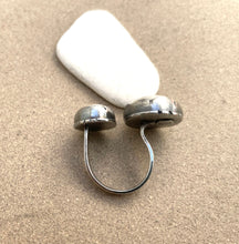 Load image into Gallery viewer, Sterling Silver Double Agate Stone Open Ring