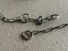 Load image into Gallery viewer, Sterling Silver Caged Quartz Crystal Geode Pendant w/ Paper Clip Chain