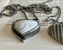 Load image into Gallery viewer, Sterling Silver Eye of Shiva Shell Heart Pendant w/ Bead Chain