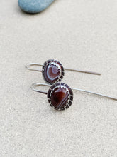 Load image into Gallery viewer, Sterling Silver & Brown Agate Earrings