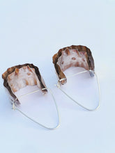 Load image into Gallery viewer, Repurposed Double layer Sterling Silver Sheet Hoops