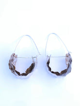 Load image into Gallery viewer, Repurposed Double layer Sterling Silver Sheet Hoops