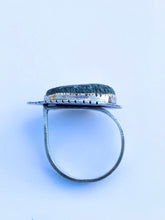 Load image into Gallery viewer, Sterling Silver "Eye" Ring With Beach Rock