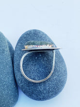 Load image into Gallery viewer, Sterling Silver "Eye" Ring With Beach Rock