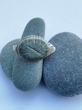 Load image into Gallery viewer, Sterling Silver "Eye" Ring With Beach Rock
