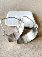 Load image into Gallery viewer, Classic Wide Hammered Sterling Silver Hoops
