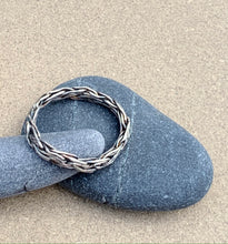 Load image into Gallery viewer, Hand Woven Fine Sterling Silver Loop n Loop Chain Ring