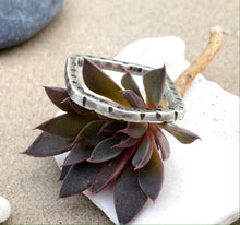 Load image into Gallery viewer, Stamped Sterling Silver Square "Abode" Ring