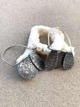 Load image into Gallery viewer, Sterling Silver Stamped Petal Earrings