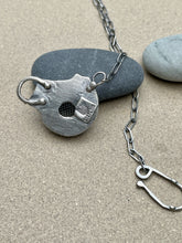 Load image into Gallery viewer, Sterling Silver Organic Form Mesh Pendant & Sterling Paperclip Chain
