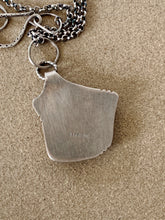 Load image into Gallery viewer, Sterling Silver with Emerald Green Found Sea Glass Stingray Pendant Chain Necklace