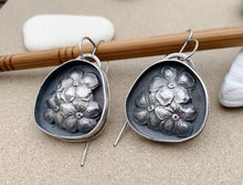 Load image into Gallery viewer, Sterling Silver Dangles w/ Vintage Sterling Flowers