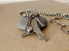 Load image into Gallery viewer, Sterling Silver Moonstone, Amore, Roll w/Me Charms on Sterling Bead Chain