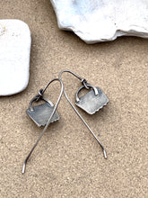 Load image into Gallery viewer, Sterling Silver w/ Round Rose Cut Citrine Dangle Earrings