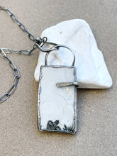 Load image into Gallery viewer, Sterling Silver Antique Porcelain Pendant