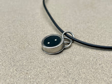 Load image into Gallery viewer, Sterling Silver Vtg Typewriter Colon Key Charm on Black Rubber Cord