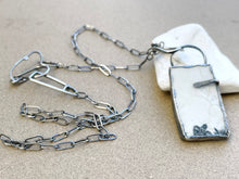 Load image into Gallery viewer, Sterling Silver Antique Porcelain Pendant