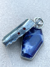 Load image into Gallery viewer, Bloodstone & Sterling Silver Coffin Pendant