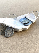 Load image into Gallery viewer, Sterling Silver Stamped Petal Earrings