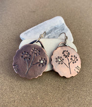 Load image into Gallery viewer, Copper Flower Dangle Earrings
