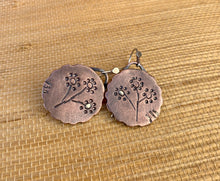 Load image into Gallery viewer, Copper Flower Dangle Earrings
